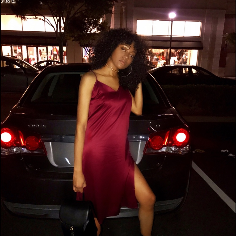 Satin slip dress